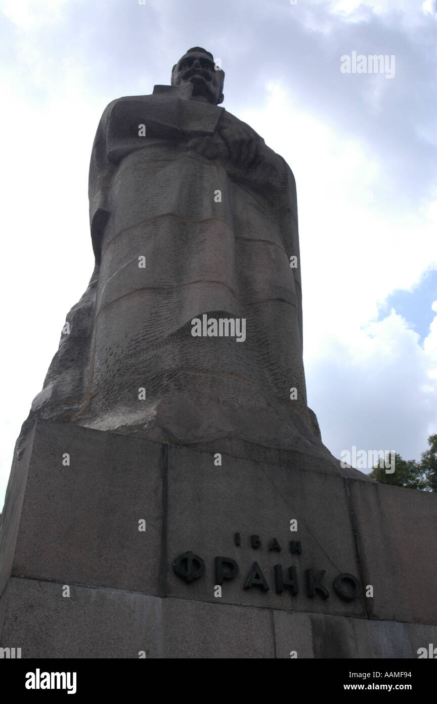 lviv-iwan-franko-monument-famous-ukrainian-poet-stock-photo-alamy