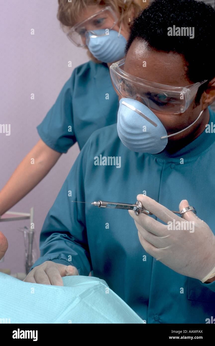Dental patient receiving local anesthetic Stock Photo Alamy