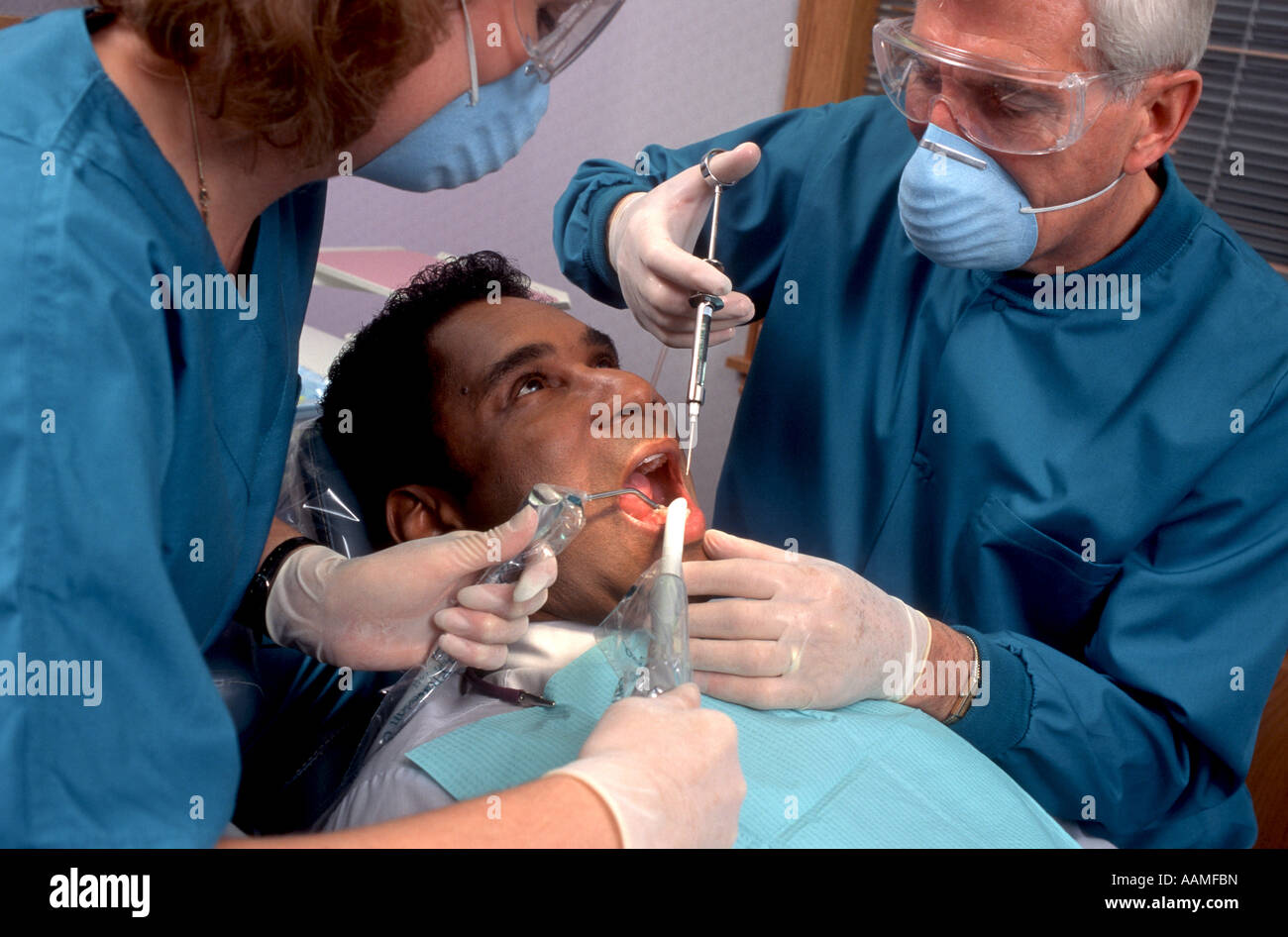 Dental patient receiving anesthetic Stock Photo Alamy