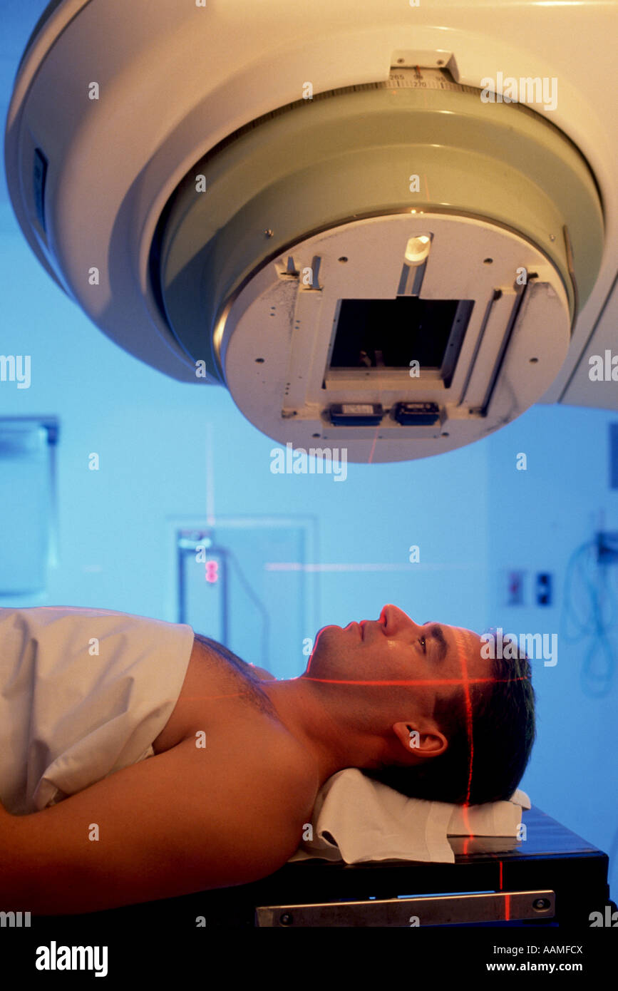 Man receiving radiation treatment at Ohio hospital Stock Photo Alamy