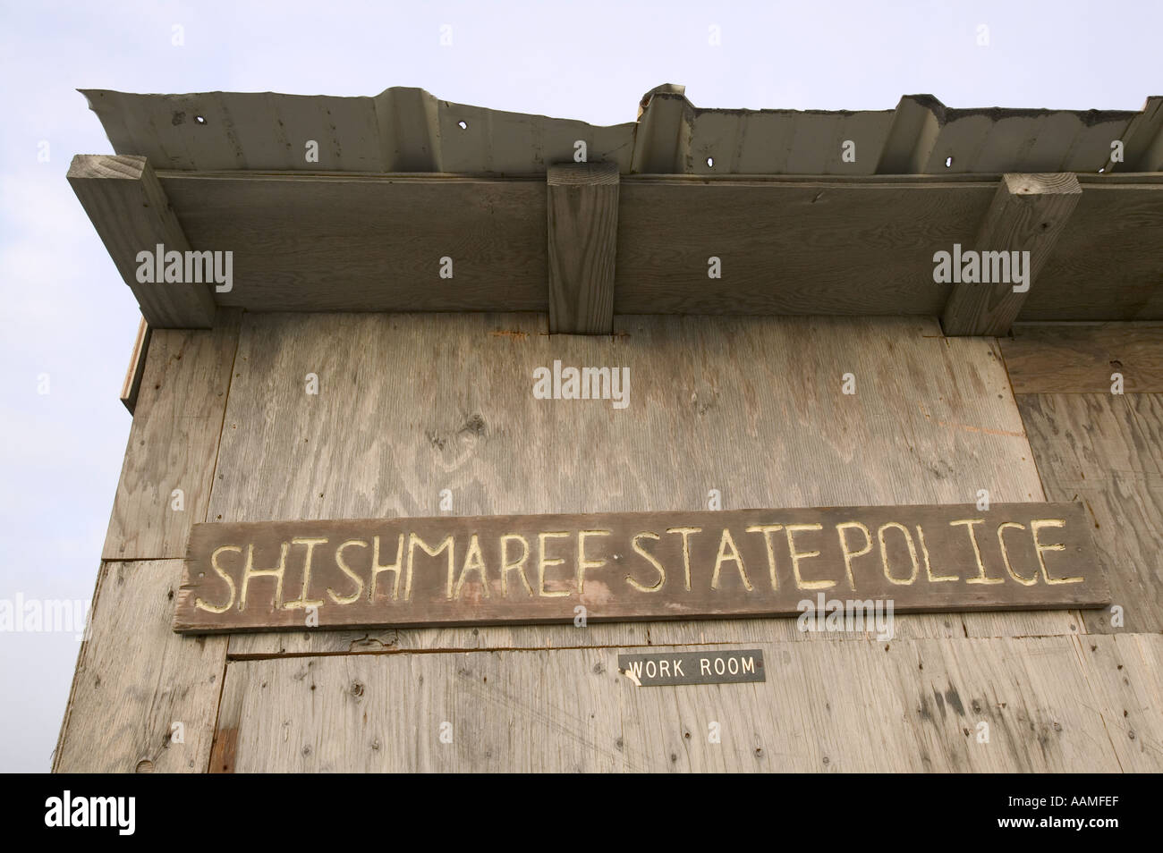 Shishmaref state police building on the Eskimo island community of