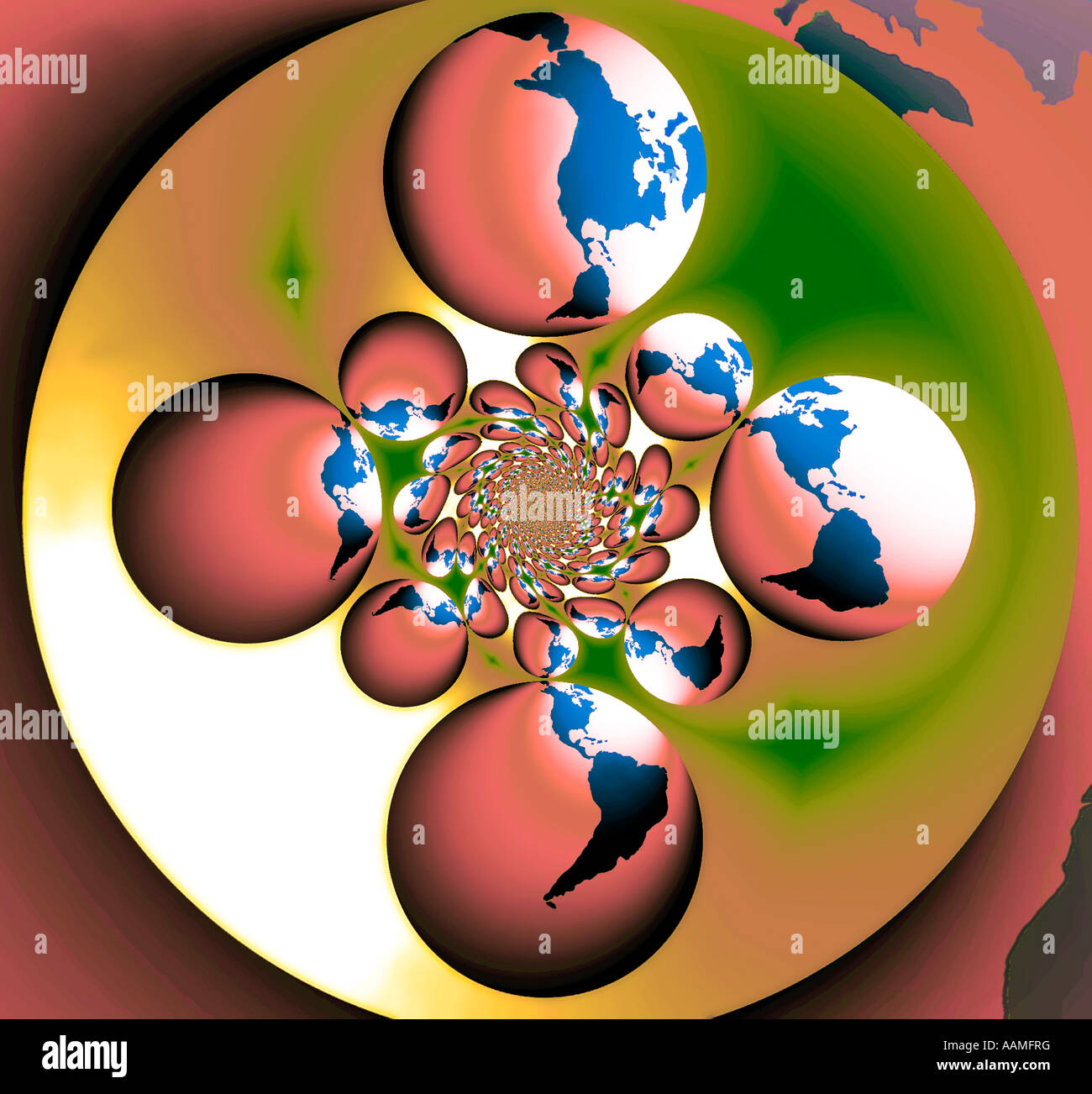 Earth in Vortex Stock Photo Alamy