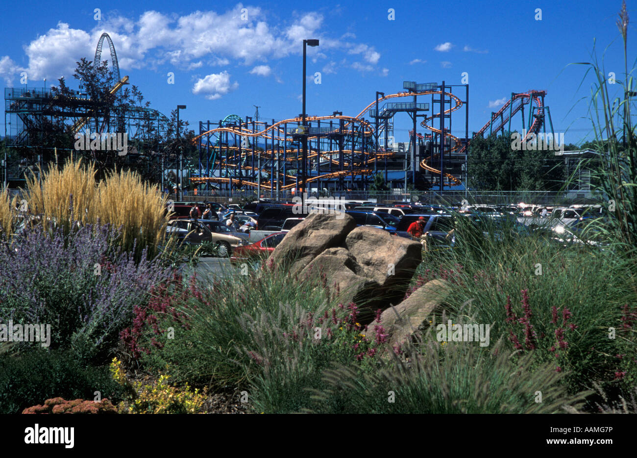 Denver Colorado Six Flags Elitch Gardens Park Stock Photo
