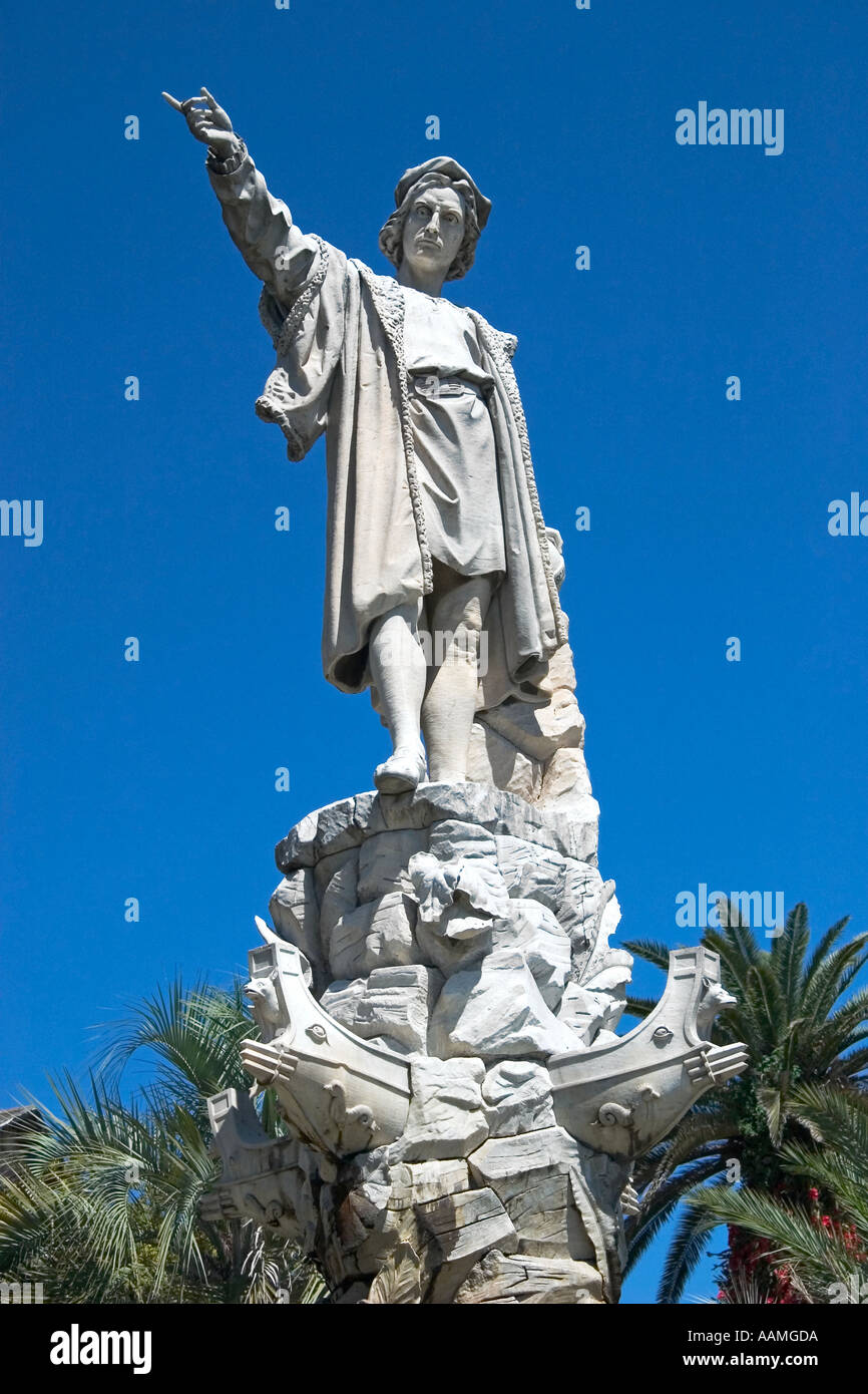 Statue Christopher Columbus Stock Photo