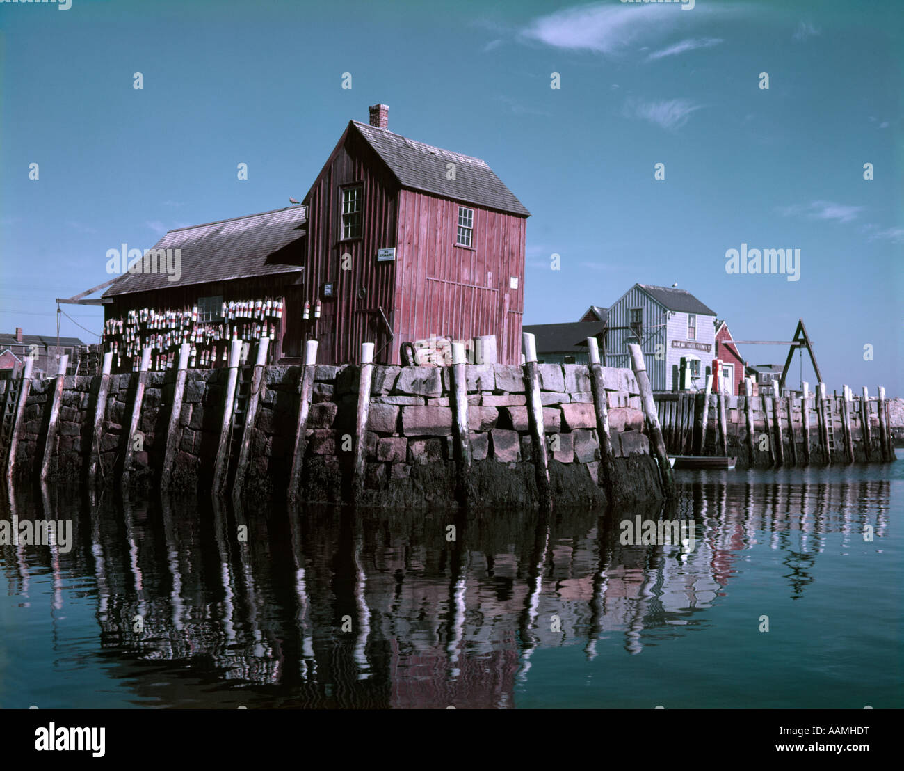 PIER DOCK LOBSTER SHED SHACK MOTIF 1 ROCKPORT COMMERCIAL FISHING