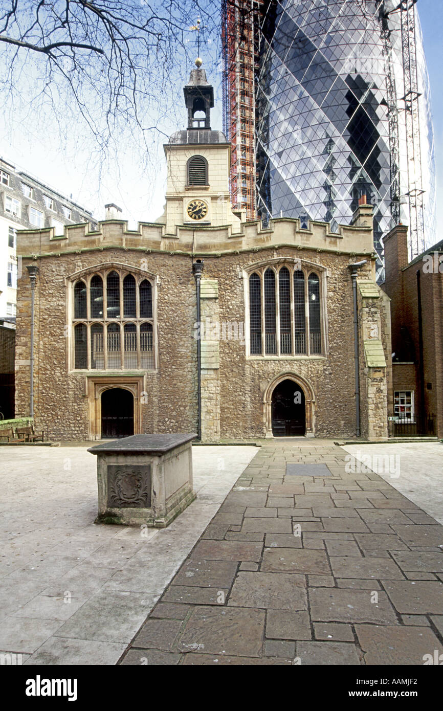 St Helen's church in Bishopsgate, London. Stock Photo