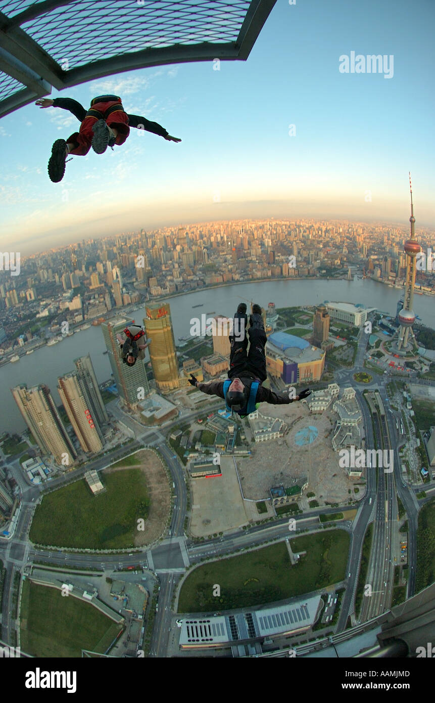 Base jumper jin mao tower shanghai china hi-res stock photography and  images - Alamy