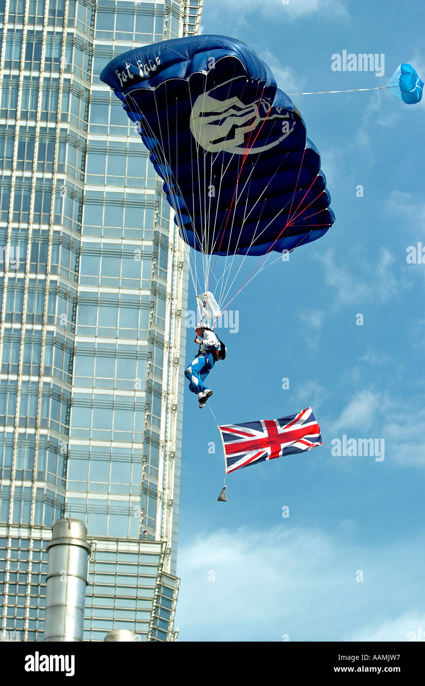 British BASE Jumper Stock Photo Alamy