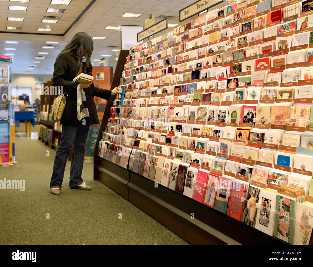 Birthday cards shop woman hi-res stock photography and images - Alamy