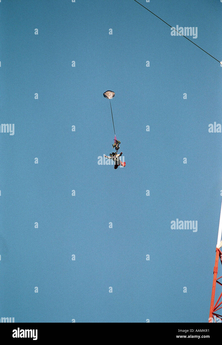 Antenna base jumping extreme sport hires stock photography and images