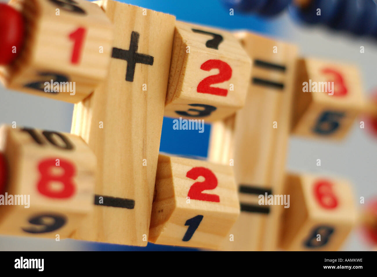 Abacus with counting game (Numbers) Stock Photo