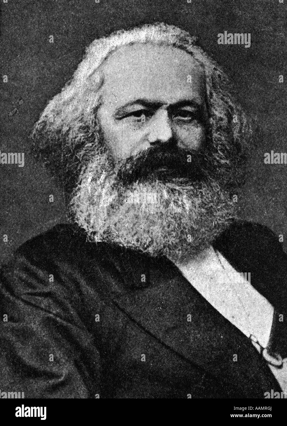 KARL MARX 1818-1883 GERMAN PHILOSOPHER ECONOMIST REVOLUTIONARY WITH FRIEDRICH ENGELS WROTE COMMUNIST MANIFESTO Stock Photo