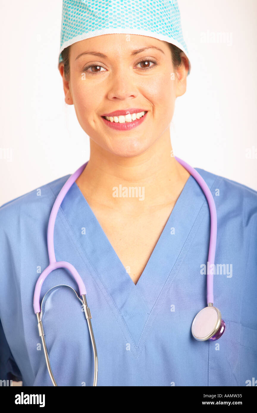 Glad european young doctor hi-res stock photography and images - Alamy