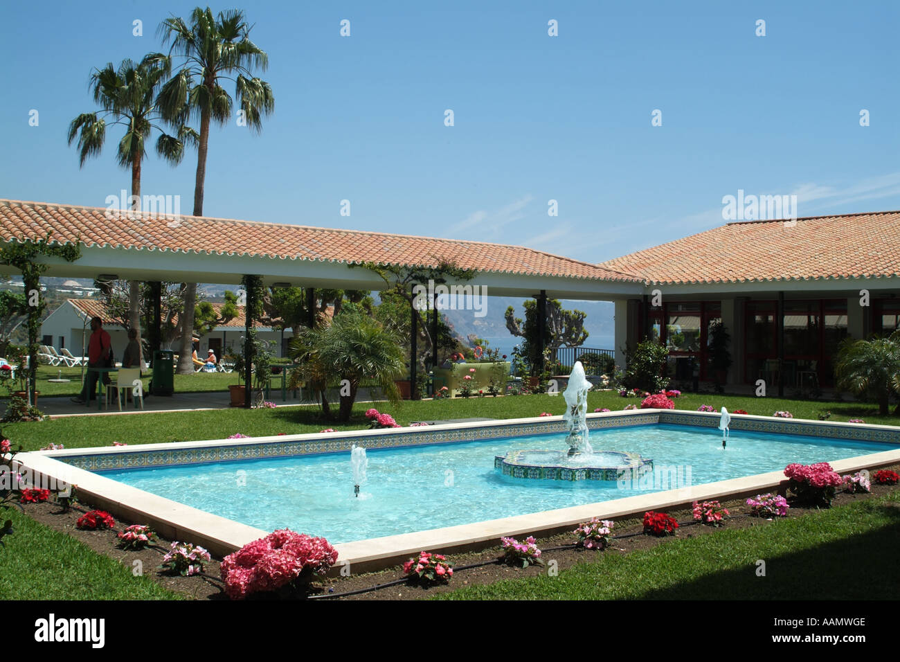 Swimming Pool At The Nerja Parador On The Costa Tropical Southern Stock Photo Alamy