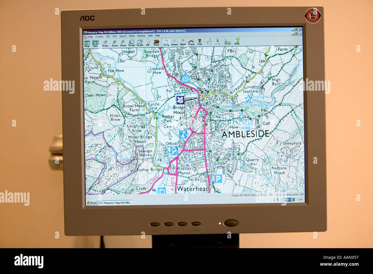 computer mapping system Stock Photo Alamy