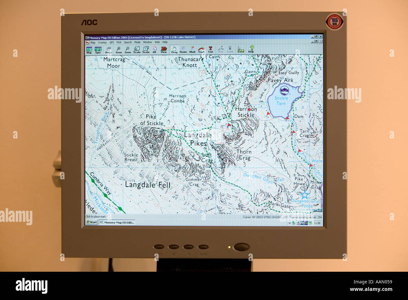 Computer mapping system Stock Photo - Alamy
