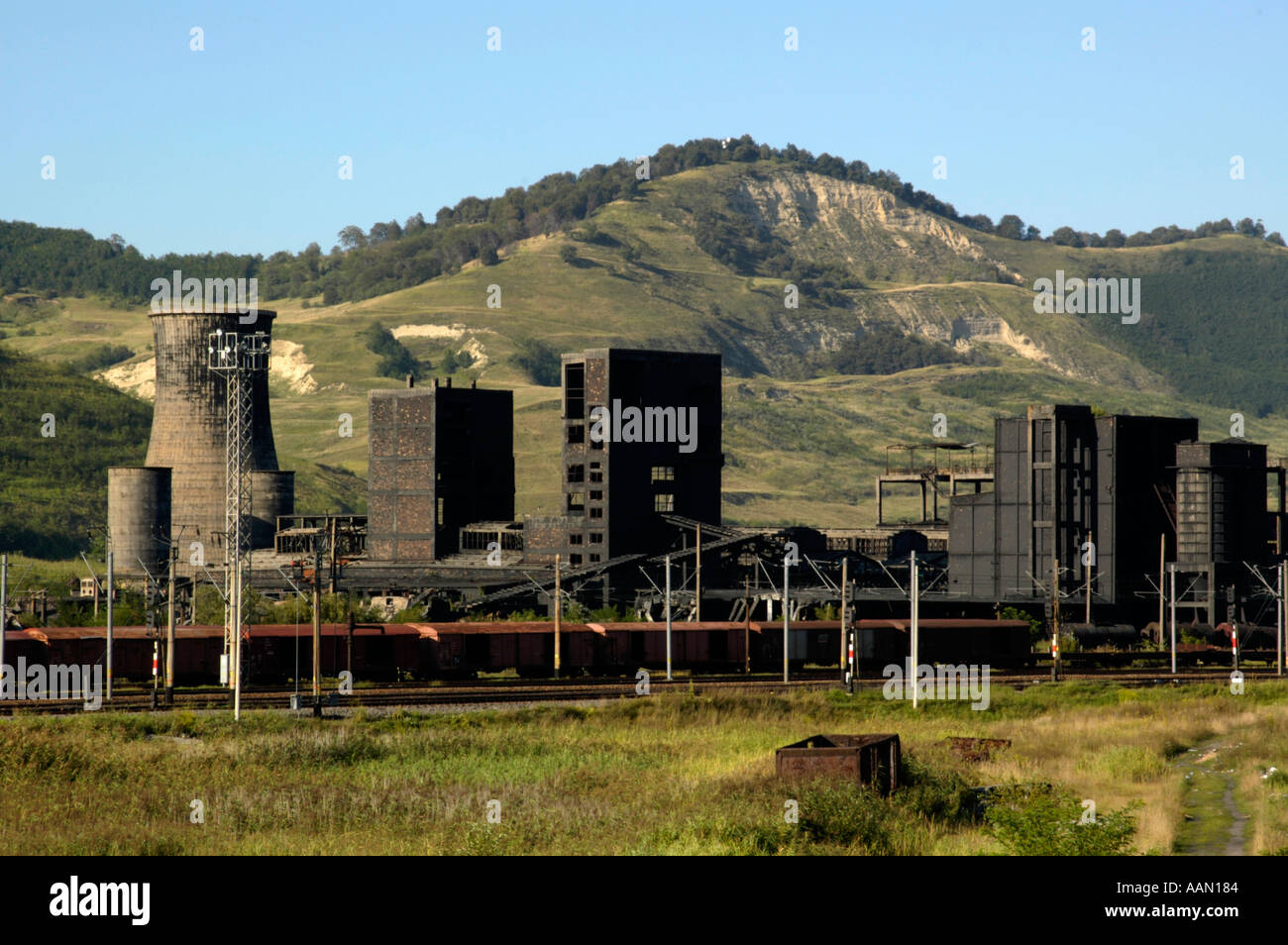 Copsa Mica industry plant Stock Photo