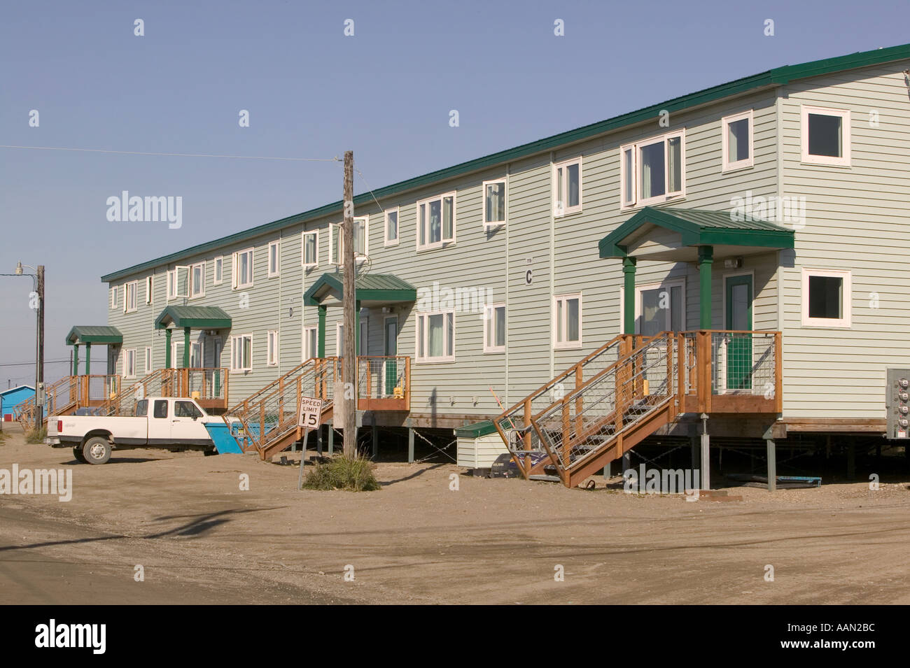 Eskimo housing built above the permafrost in kotzebue Alaska Stock