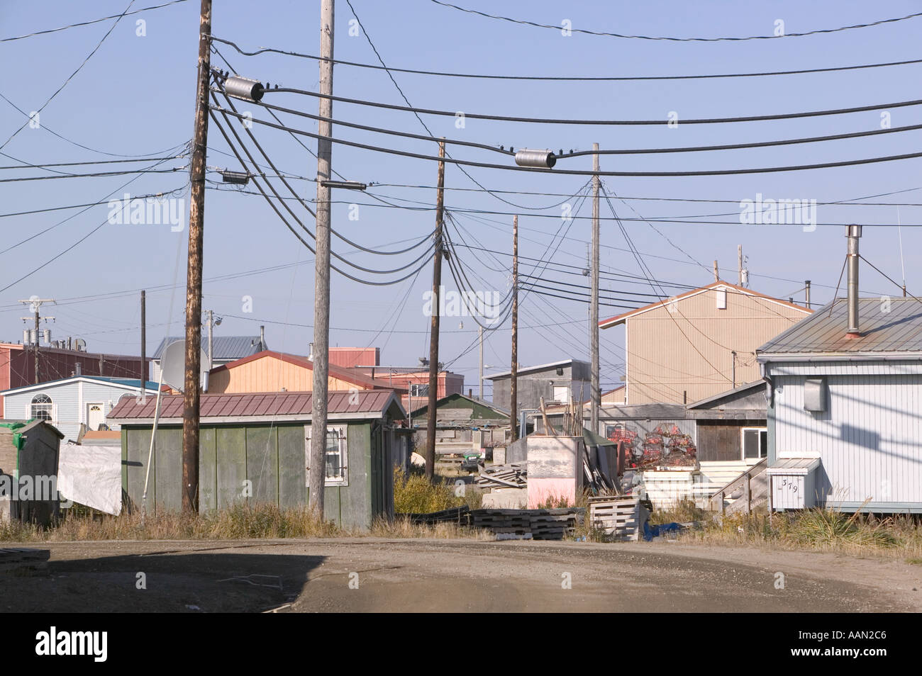 Eskimo houses in Kotzebue Alaska Stock Photo Alamy