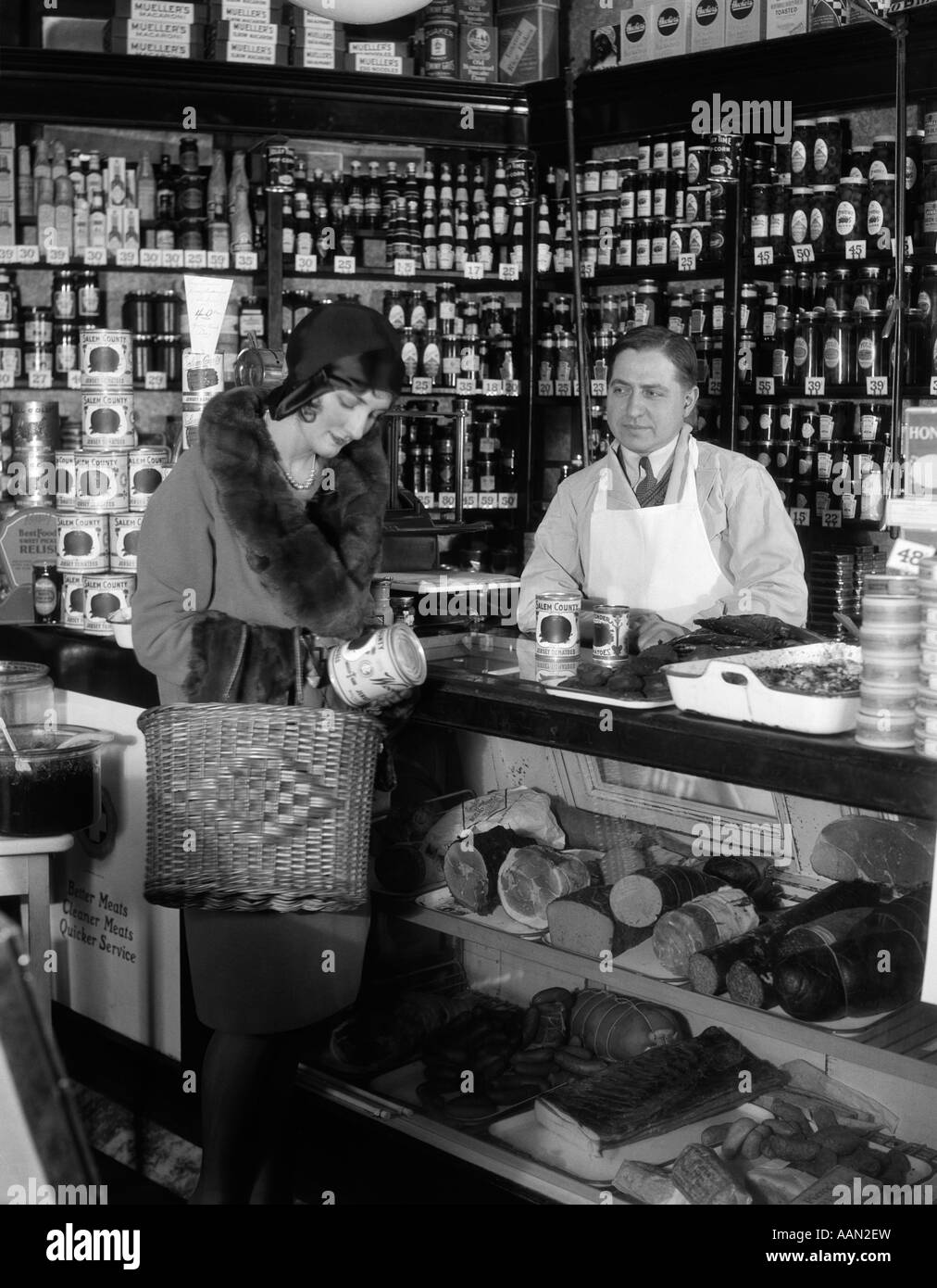 Man buying grocery Black and White Stock Photos & Images Alamy