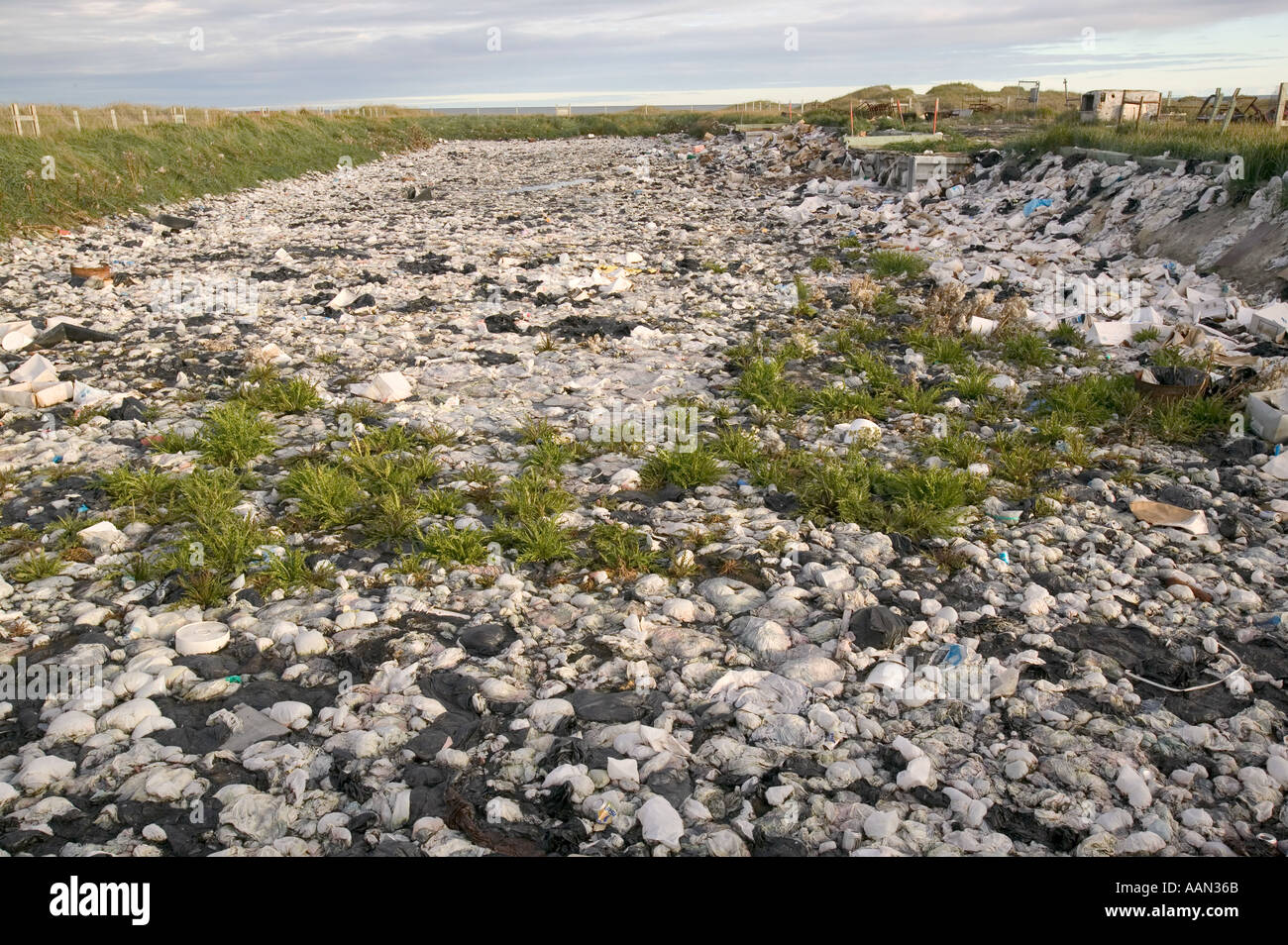Sewage lagoon Shishmaref Alaska Stock Photo Alamy