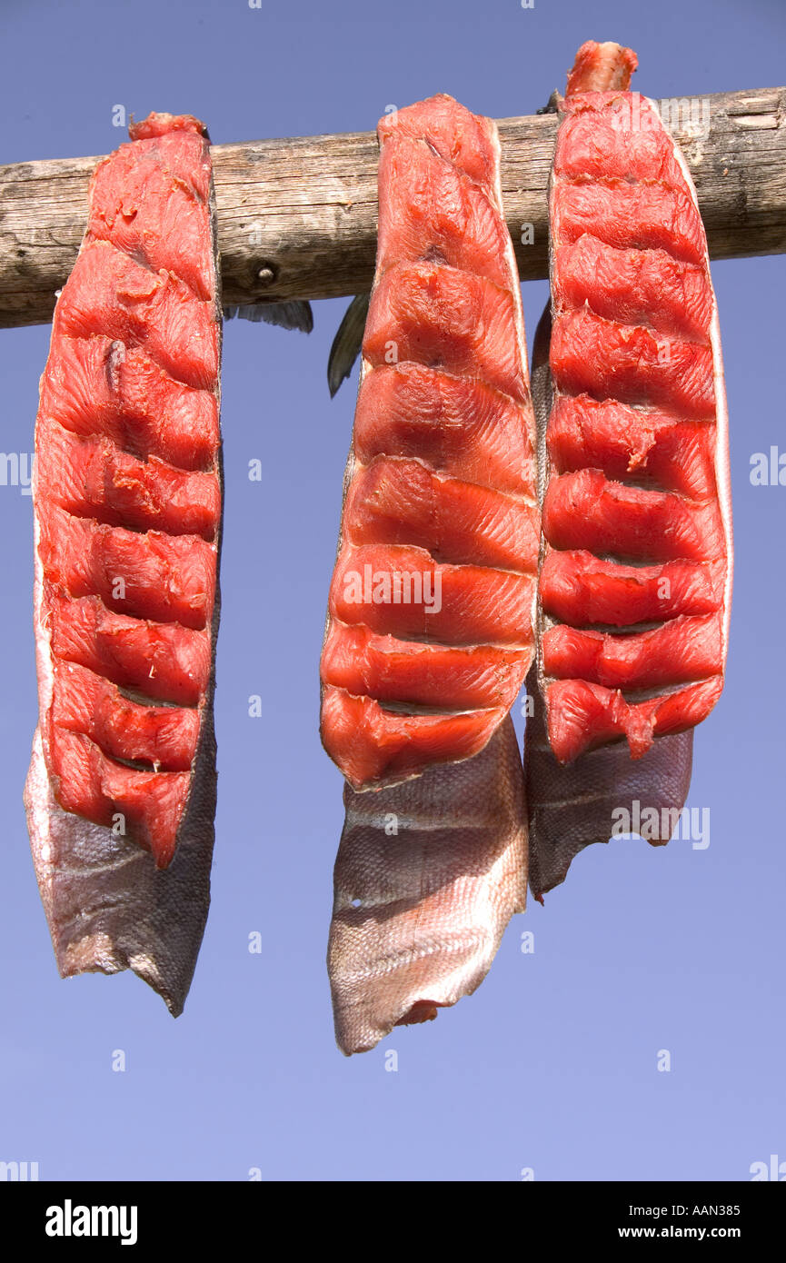 Eskimo drying racks on shishmaref hi-res stock photography and images ...