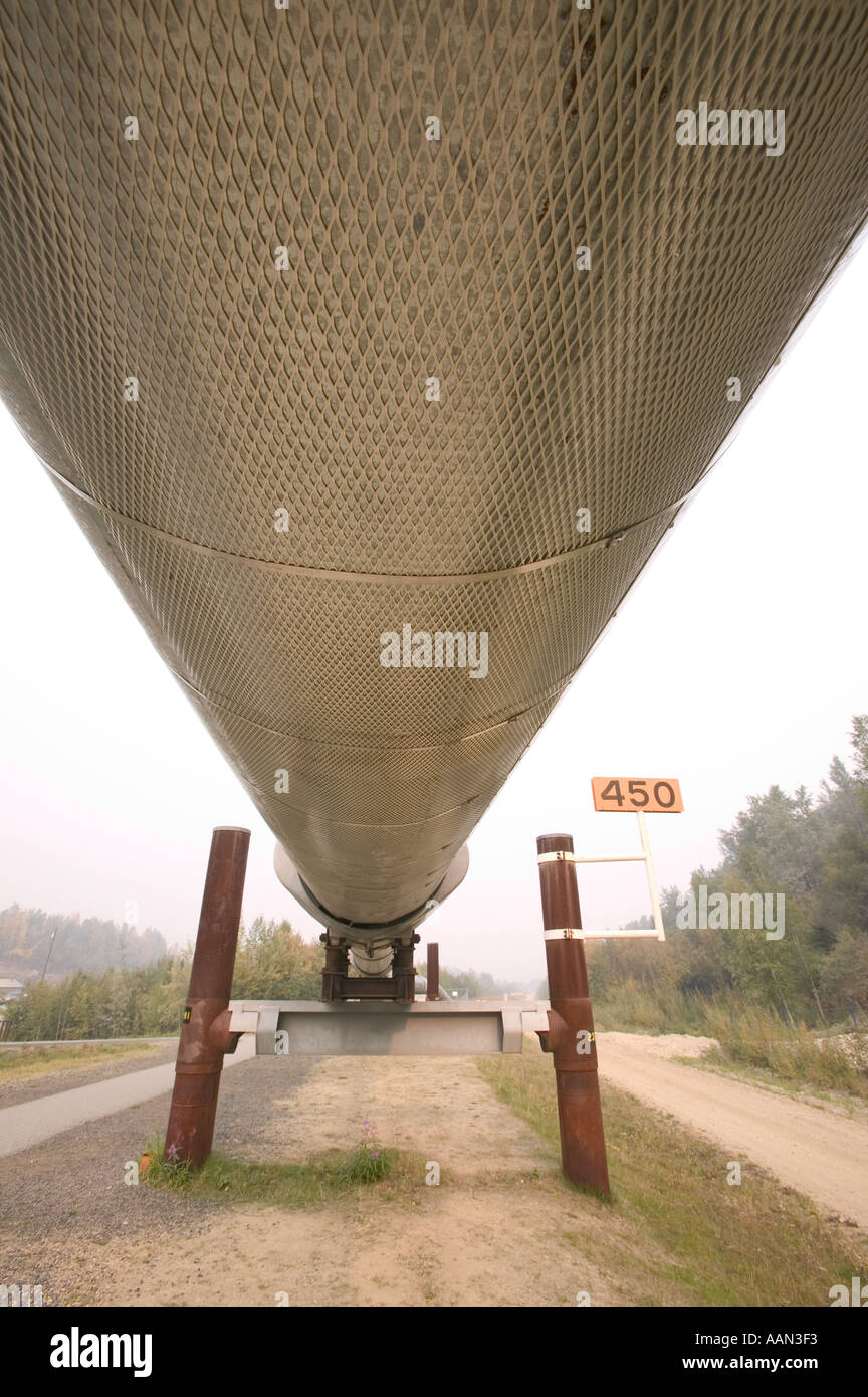 Trans Alaskan oil pipeline Fairbanks Alaska Stock Photo Alamy