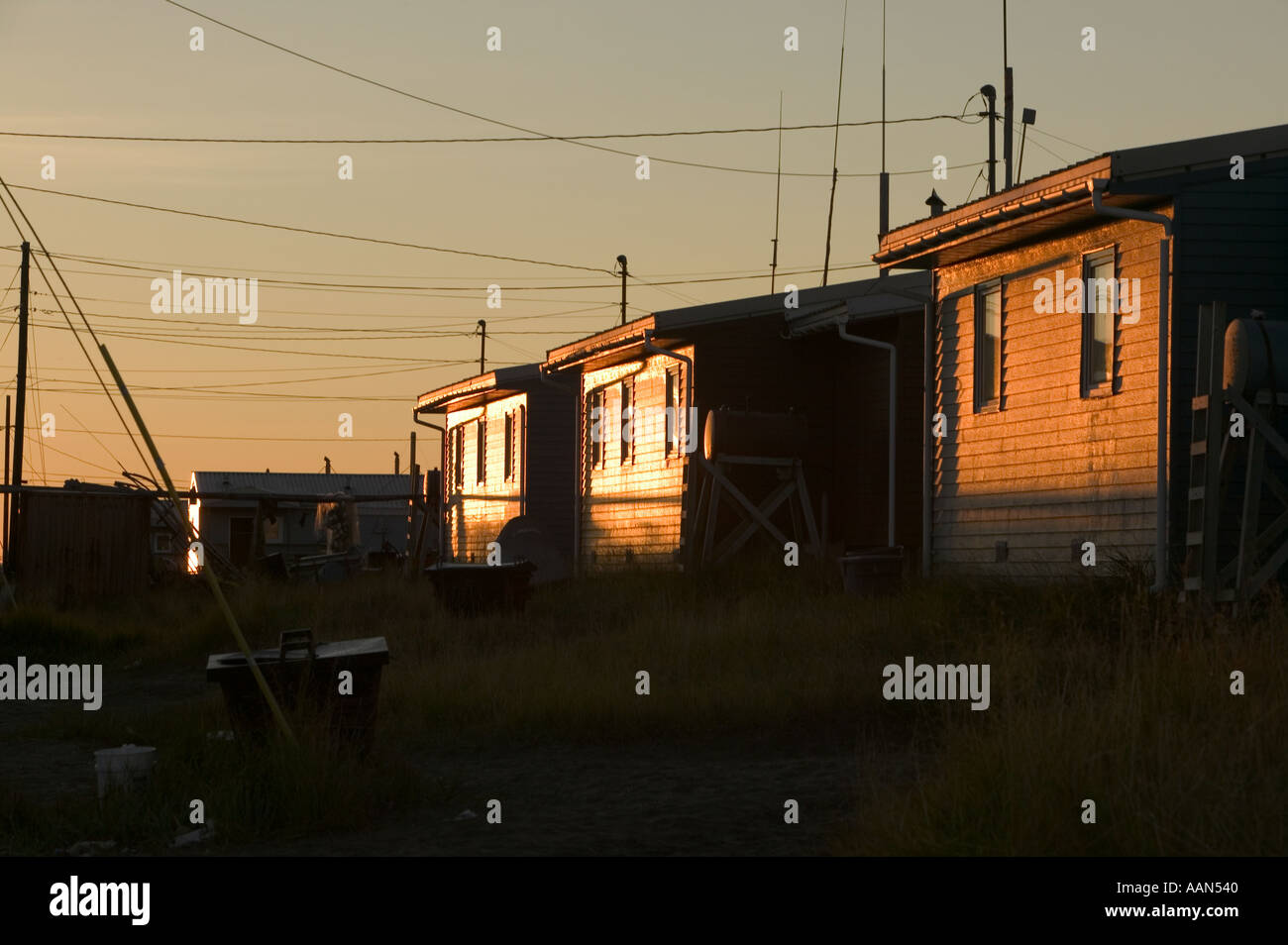 Eskimo houses on Shishmaref Alaska an Island community whose way of