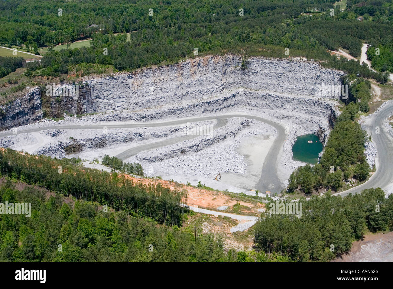 Aerial view of a Granite Quarry in Northwest Stock Photo Alamy