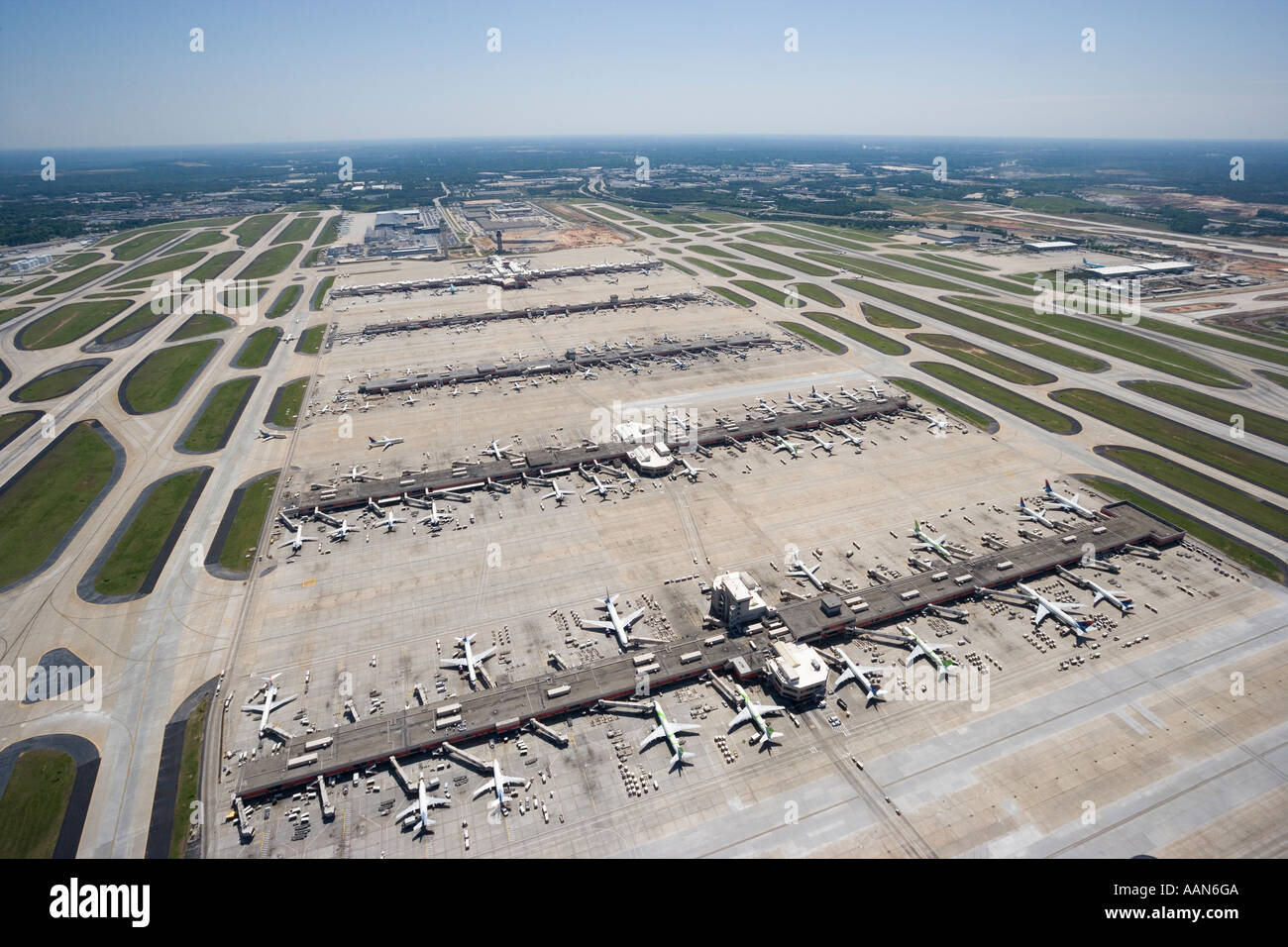 Aerial photo of Atlanta Hartsfield Jackson International Airport Stock