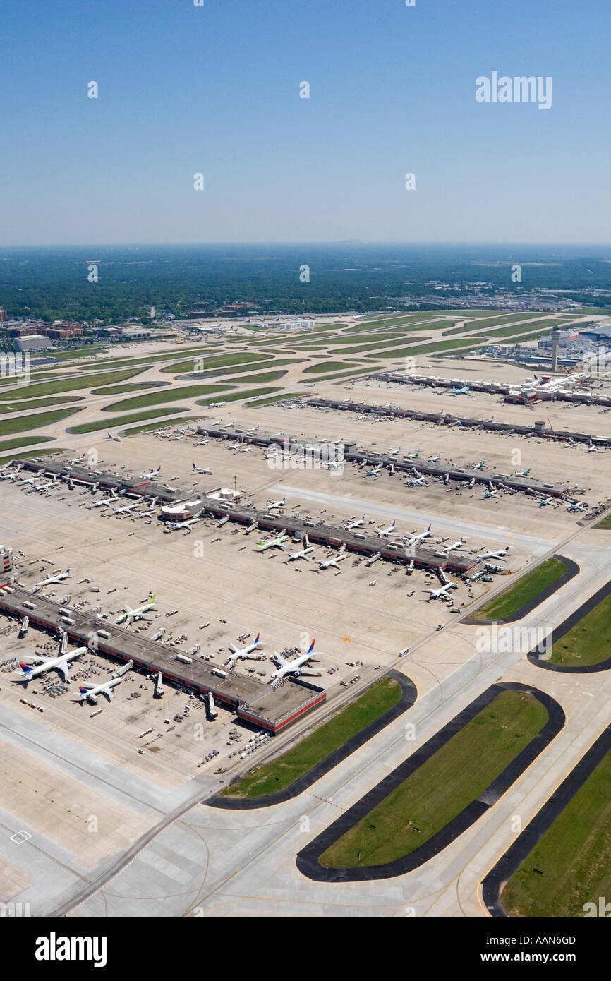 Aerial photo of Atlanta Hartsfield Jackson International Airport Stock Photo