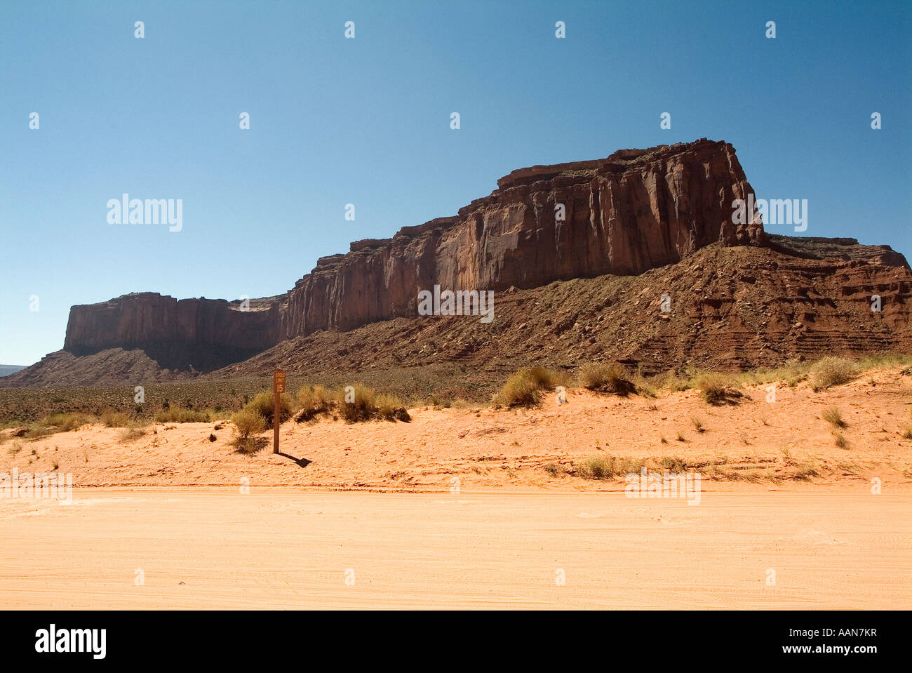 Monument Valley. Navajo Nation tribal park. Northeastern Arizona and southeastern Utah States. USA Stock Photo
