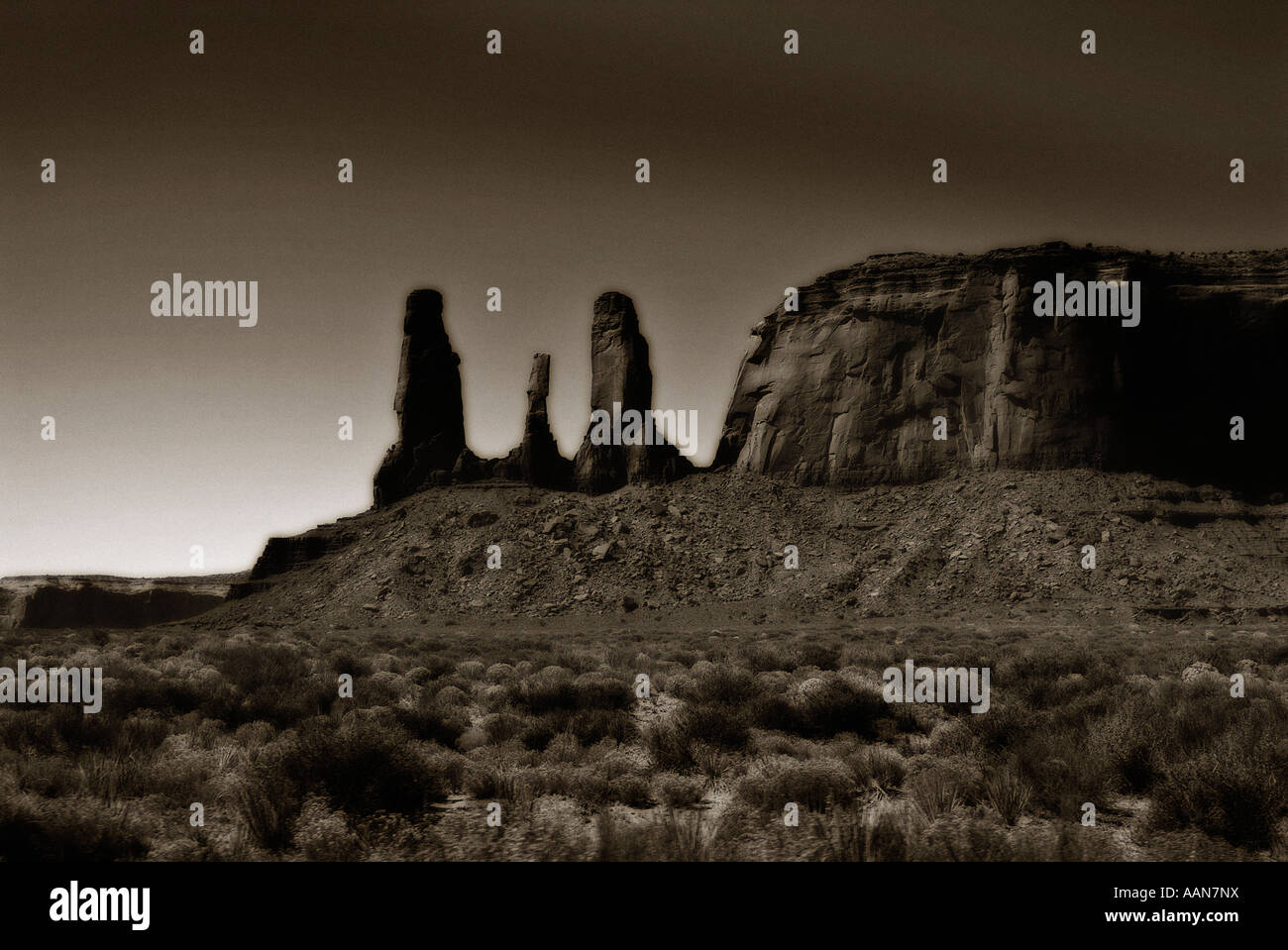 John Ford's Point. Monument Valley. Navajo Nation tribal park. Northeastern Arizona and southeastern Utah States. USA Stock Photo