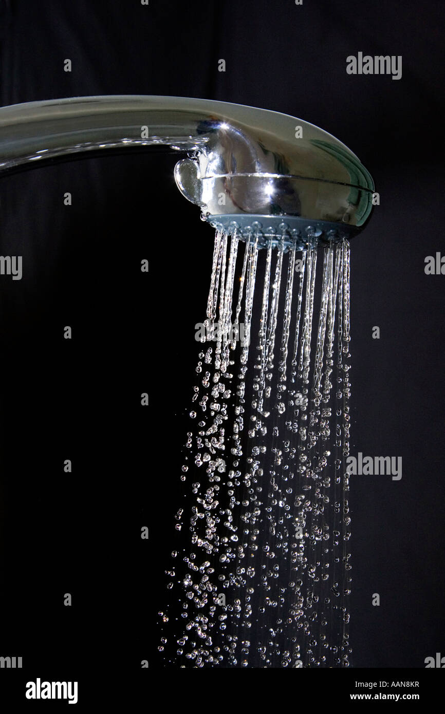 water spraying from shower head Stock Photo Alamy