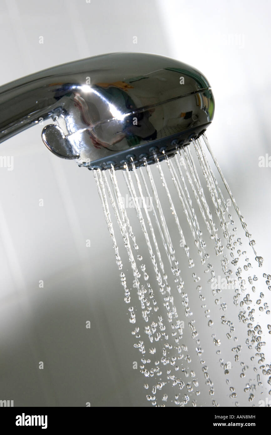 water spraying from shower head Stock Photo Alamy