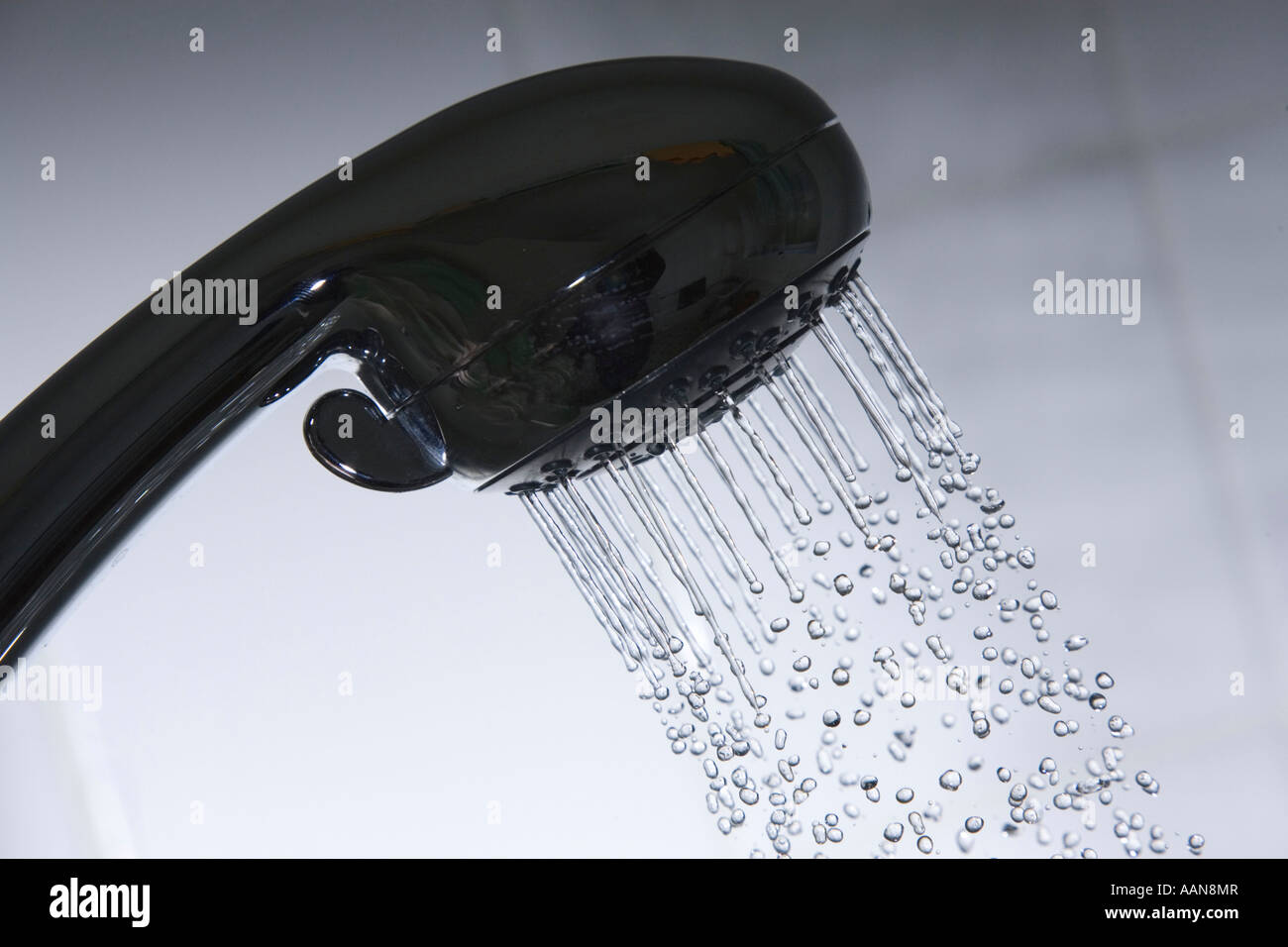 water spraying from shower head Stock Photo Alamy