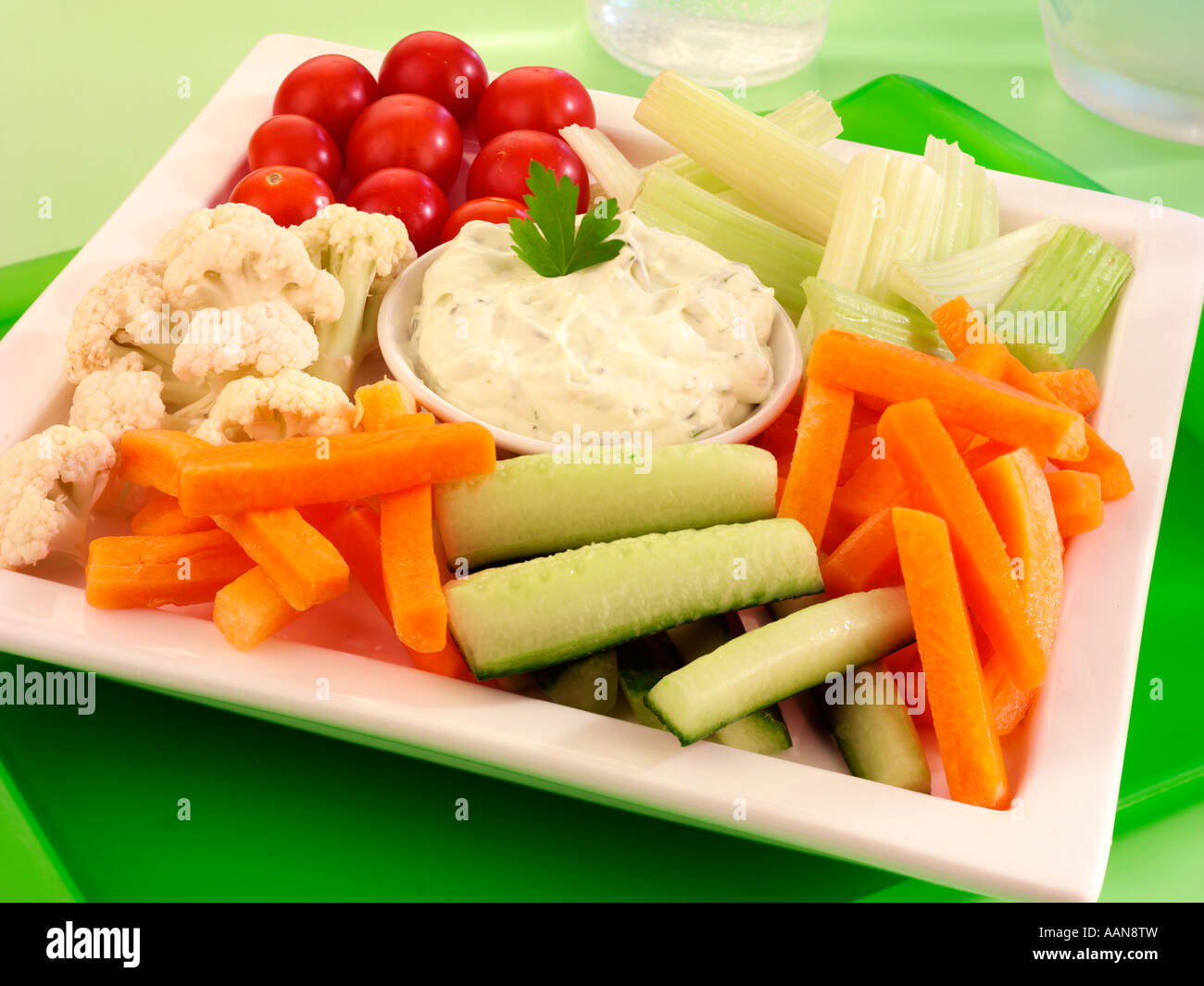 CRUDITES AND DIP SELECTION Stock Photo Alamy