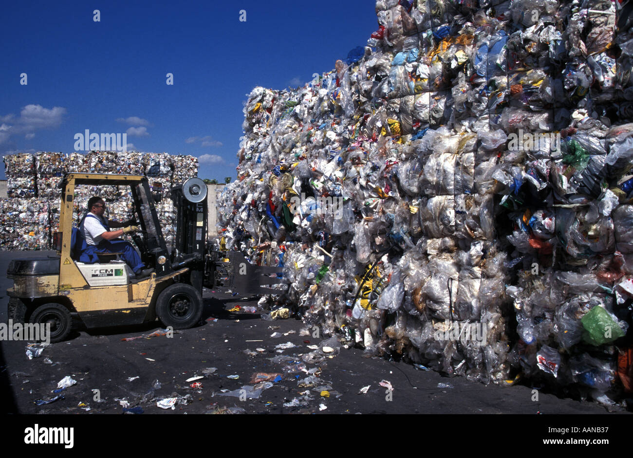 Germany Berlin recycled plastic packaging Stock Photo