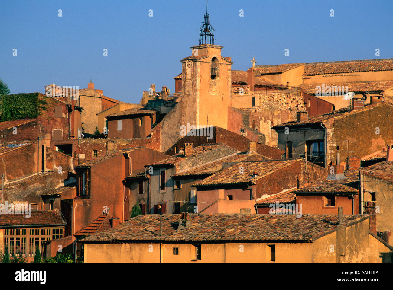 Village of Roussillon, Luberon, Vaucluse, Provence, France Stock Photo