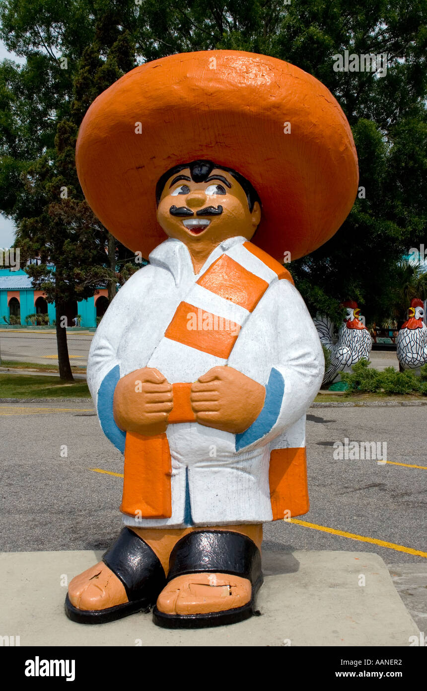 Mexican sculpture at South of the Border in Dillon South Carolina Stock Photo