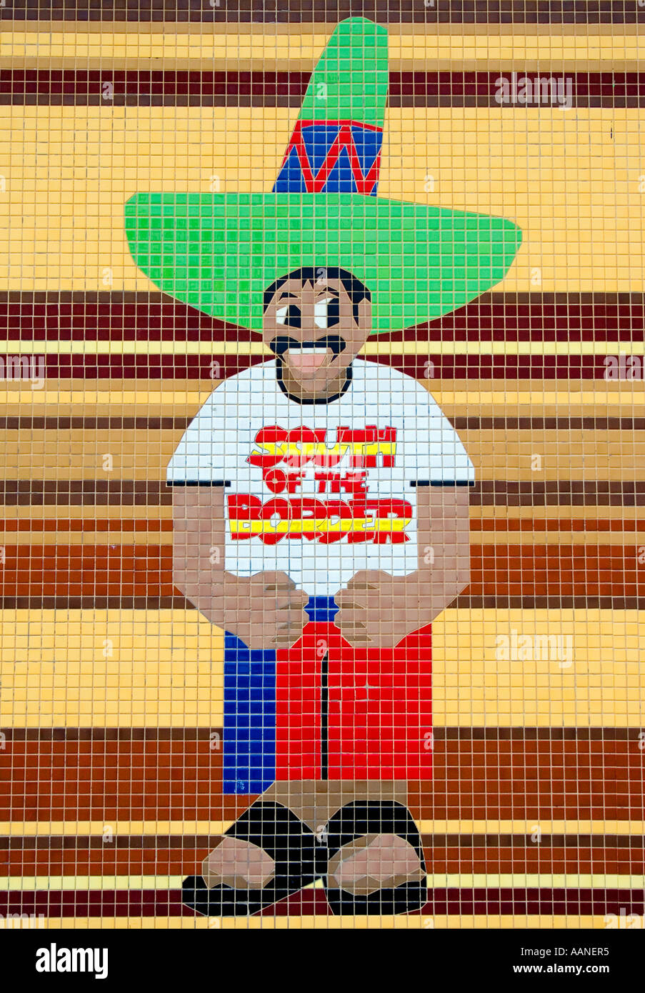 Mexican tile art at South of the Border in Dillon South Carolina Stock Photo