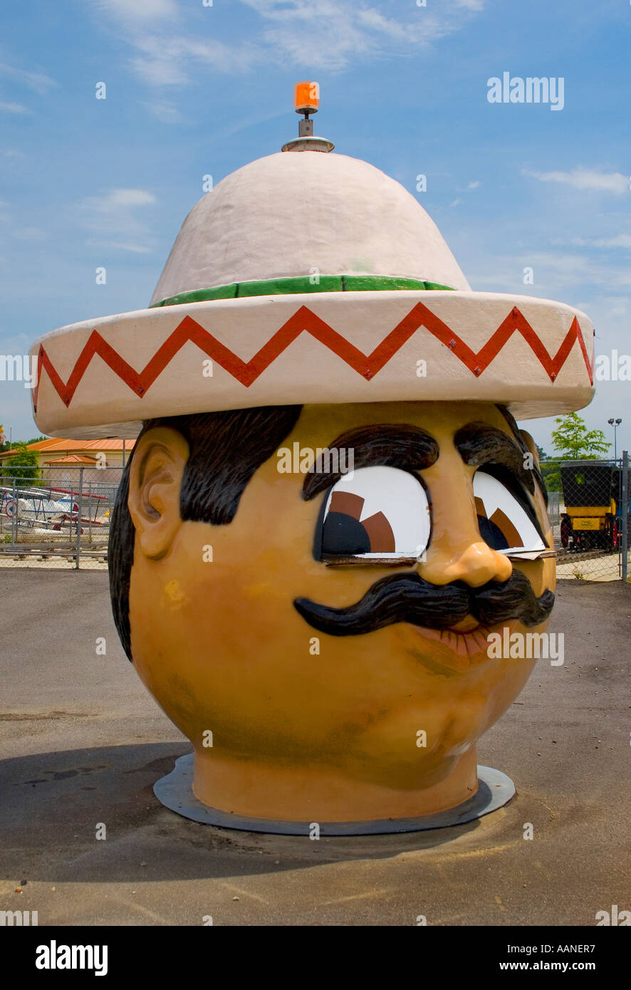 Mexican head at South of the Border in Dillon South Carolina Stock Photo