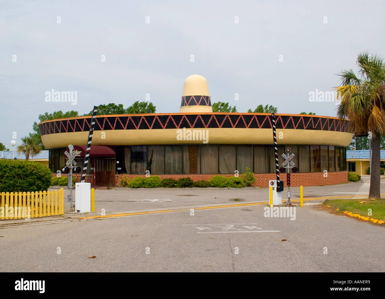 Sombrero shaped restaurant at South of the Border in Dillon South Carolina Stock Photo