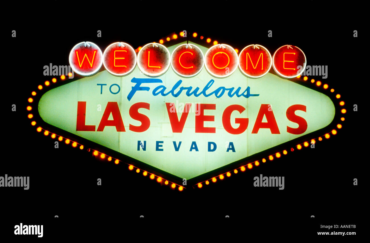 Welcome to Fabulous Las Vegas sign in Nevada Stock Photo