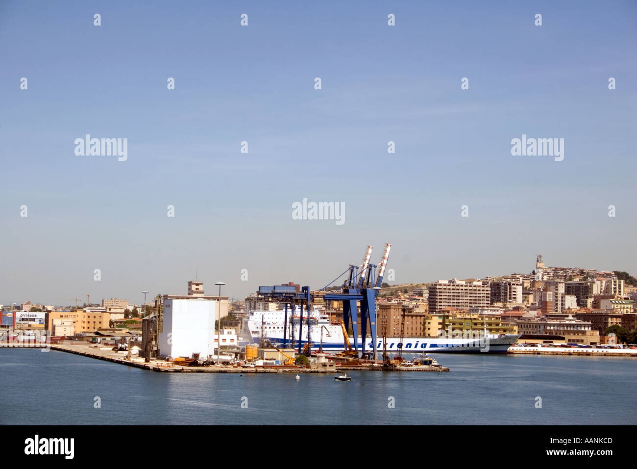 Cagliari Port, Sardinia, Europe,   landmark harbour harbor holiday vacation destination outside outdoor outdoors coast coastal Stock Photo