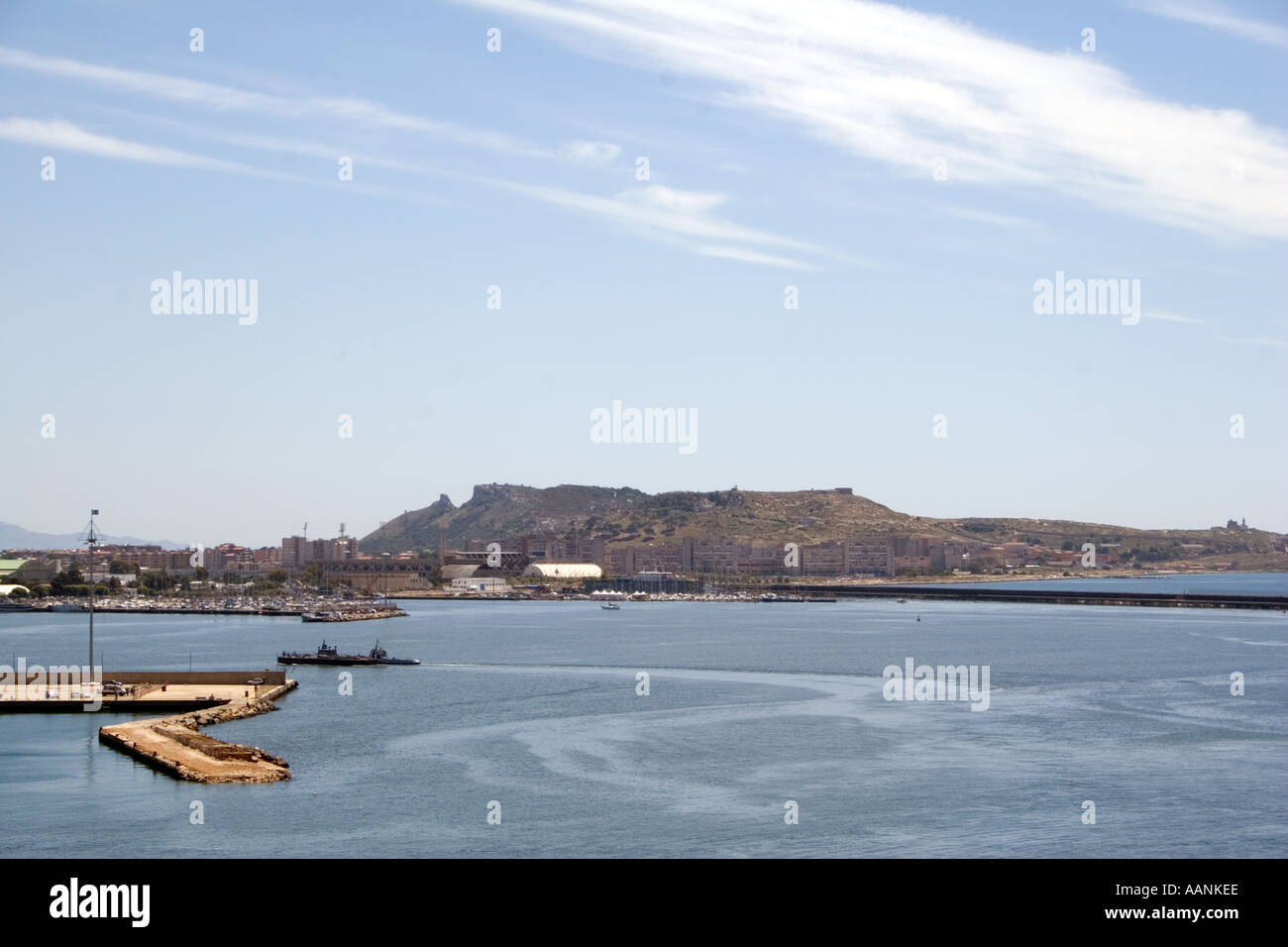 Cagliari Port, Sardinia, Europe,   landmark harbour harbor holiday vacation destination outside outdoor outdoors coast coastal Stock Photo