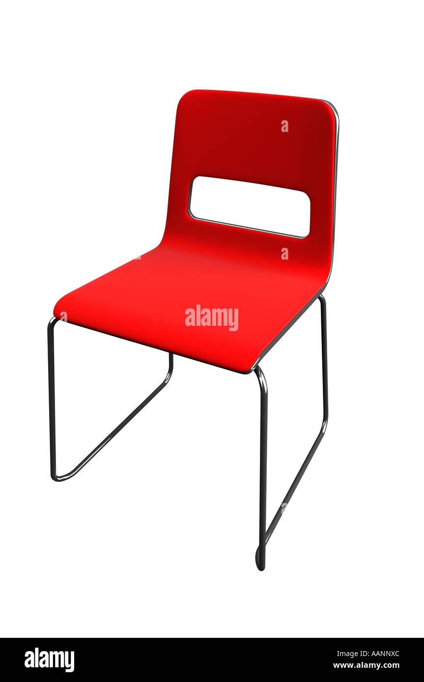 Plastic chair 3D Stock Photo