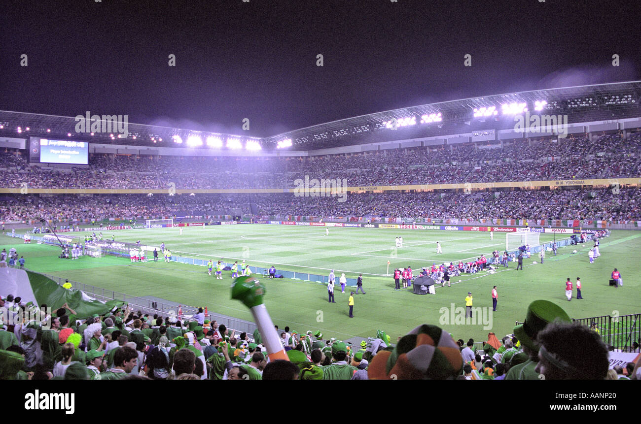 Inside Yokohama International Stadium FIFA 2002 World Cup Republic of Ireland v Saudi Arabia Yokohama Japan Stock Photo