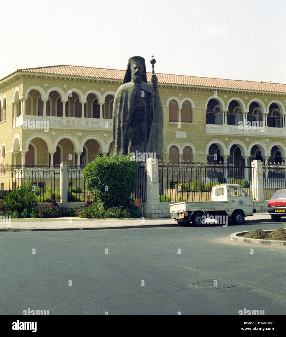 Makarios III statue in the palace Nicosia Stock
