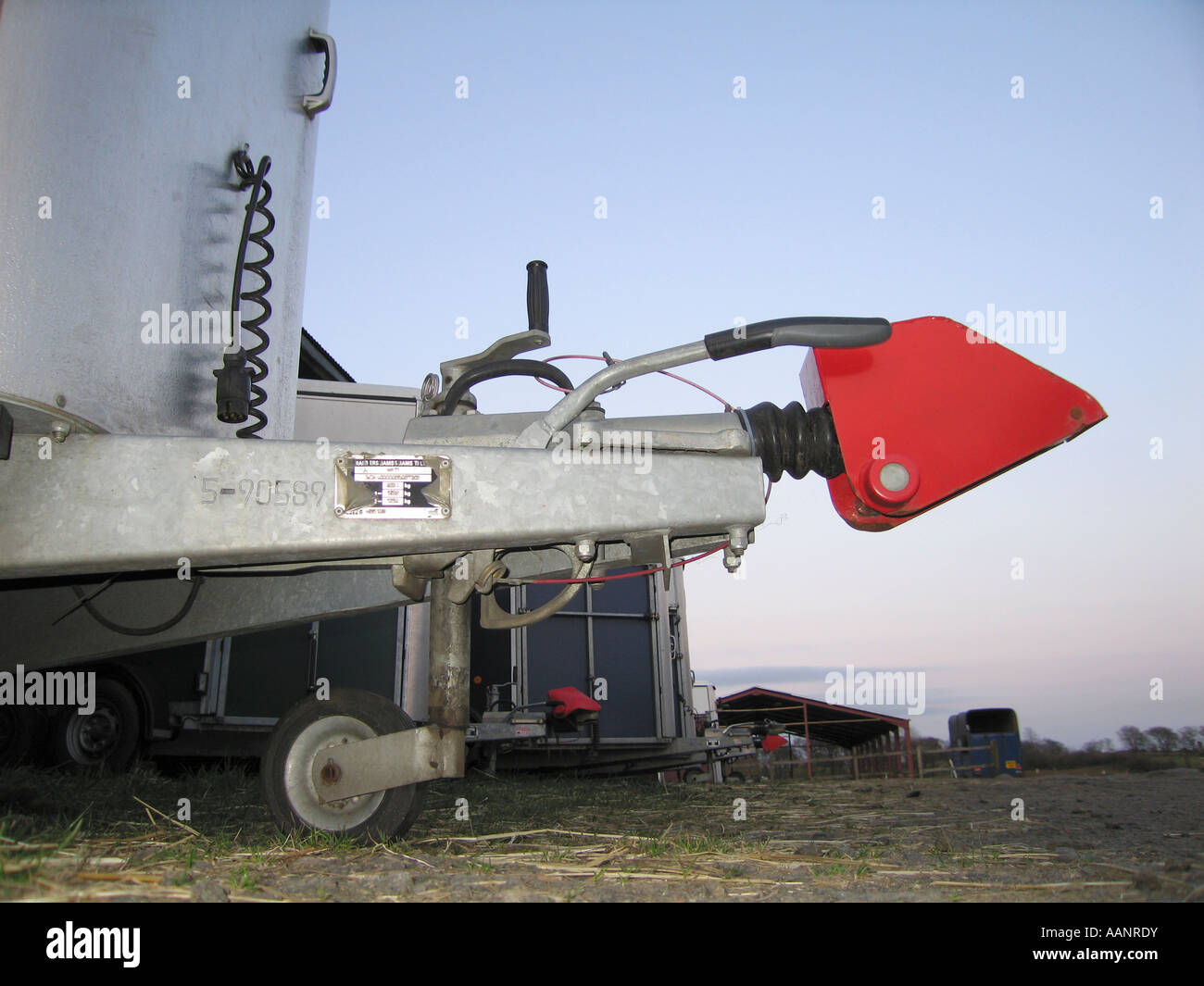 Horse trailer hitch with security device Stock Photo Alamy